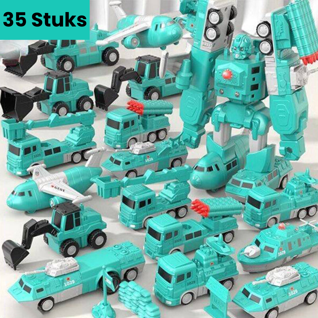 MagneToy | Transformeerbare Magneetvoertuigen Set