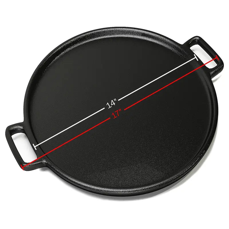 CrispPan | 14 Inch Gietijzeren Pizzapan Voor Een Krokante Bodem