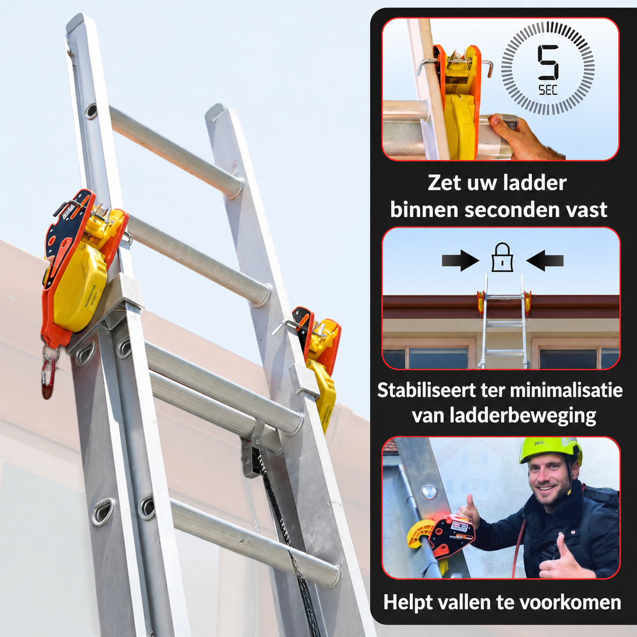 RoofLock Stabilizer | Voorkom Verschuiven Van Je Ladder