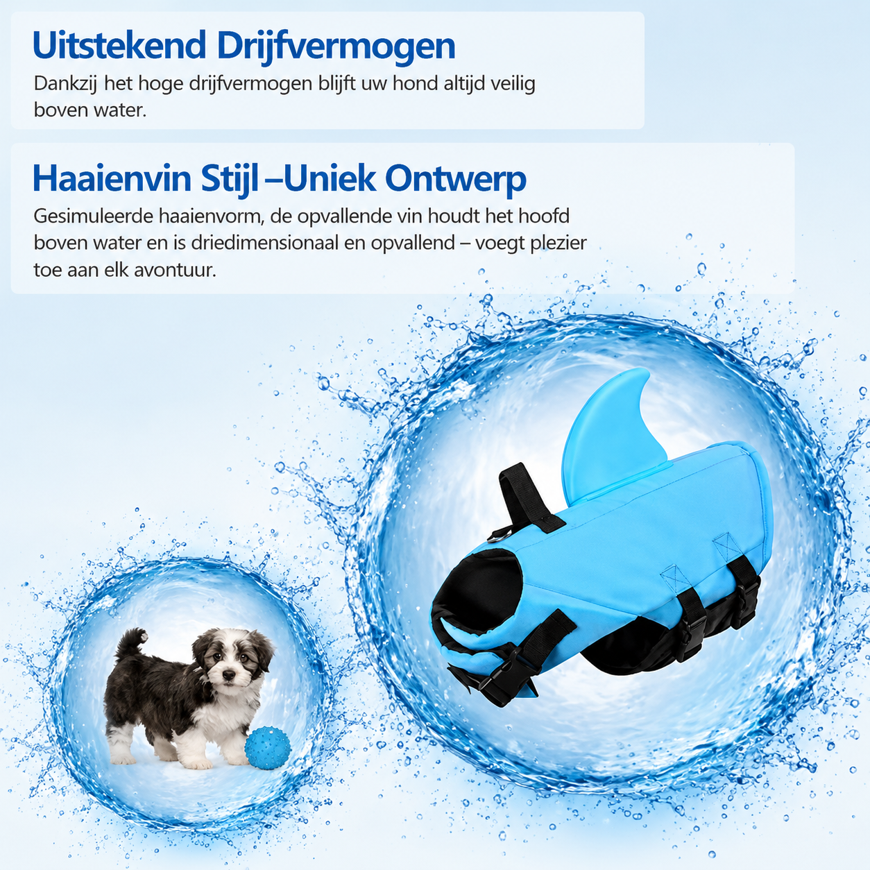 SharkPaw | Zwemvest Voor Honden Met Haaienvin