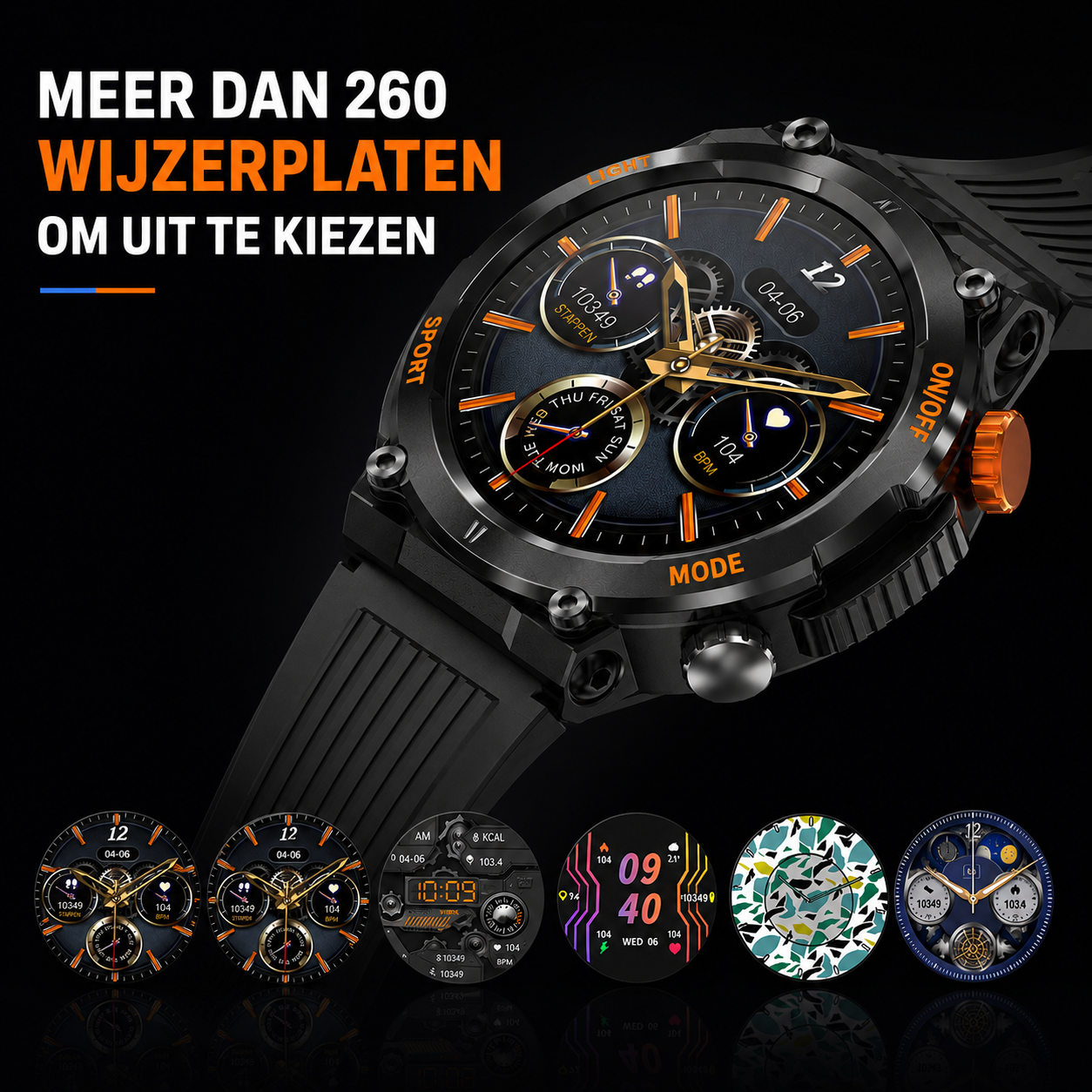 MotionTrack Smartwatch | Houd Grip Op Je Prestaties En Je Dag