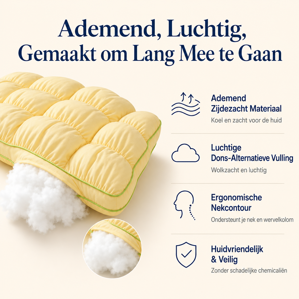 SoftCloud | Het Verstelbare Kussen voor Comfortabele Nachten