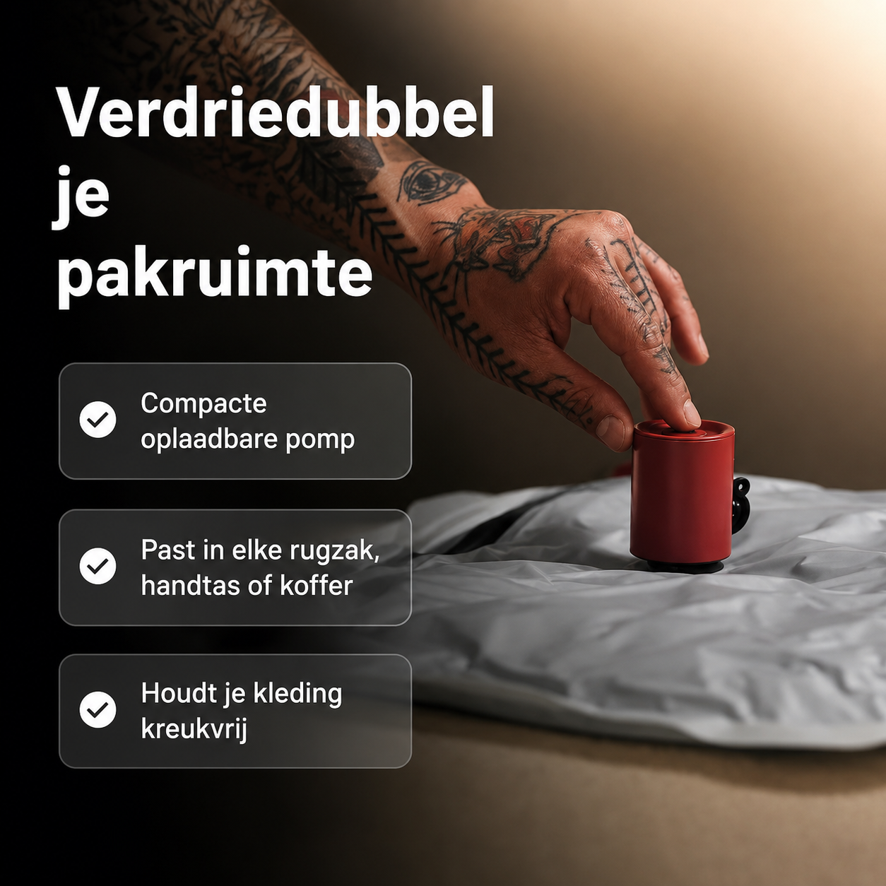 PackEase | Meer Ruimte Door Vacuümcompressie