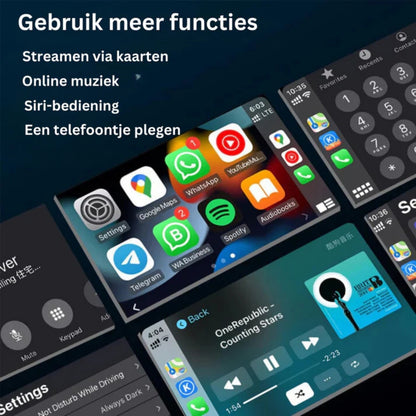EasyPlay | Draadloze Apple CarPlay & Android Auto | USB & USB-C