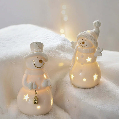 SnowLight | Handgemaakte Keramische Dorp met Verlichte Vensters