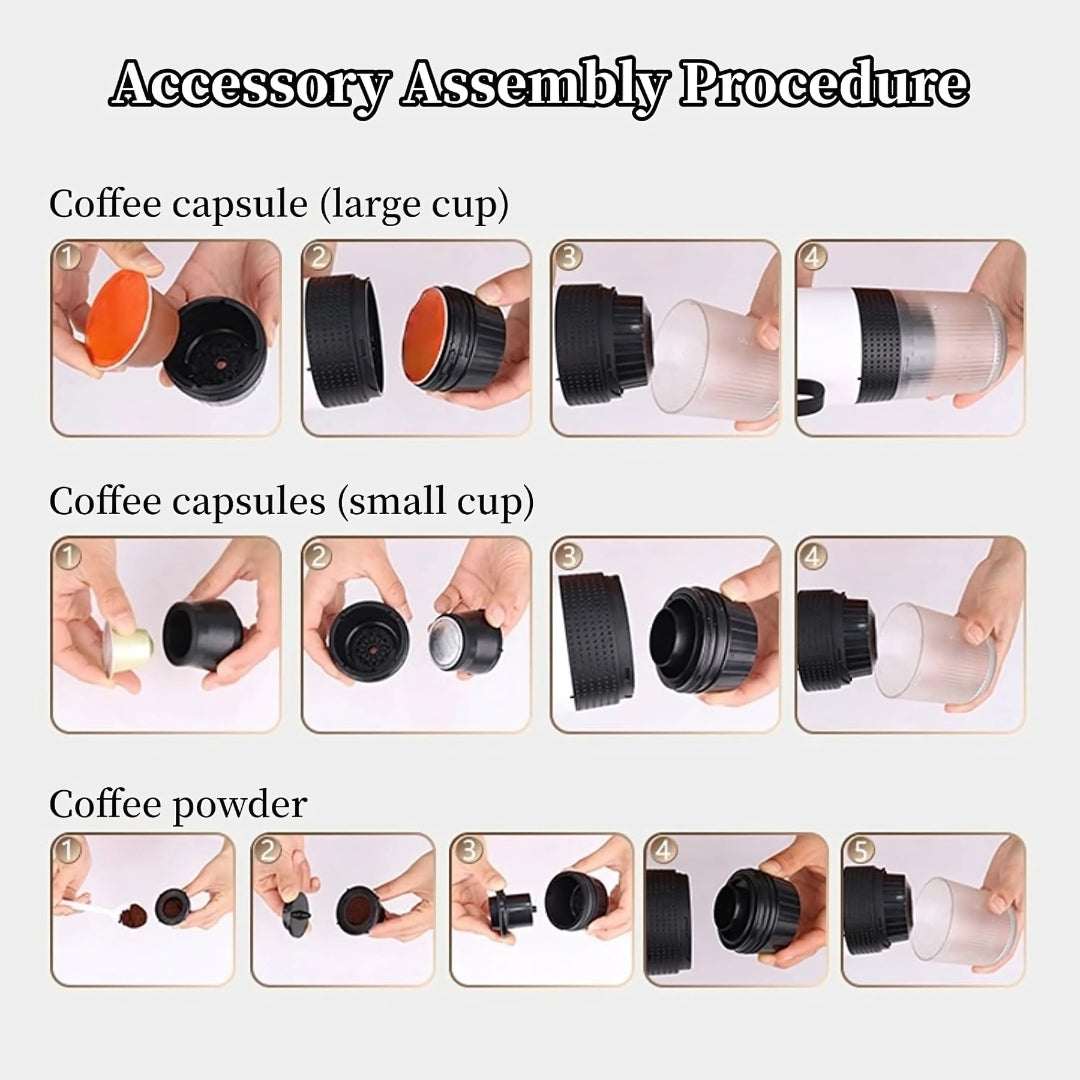 TravelBrew | 3-in-1 Draagbare Koffiemachine voor Auto, Camping & Outdoor