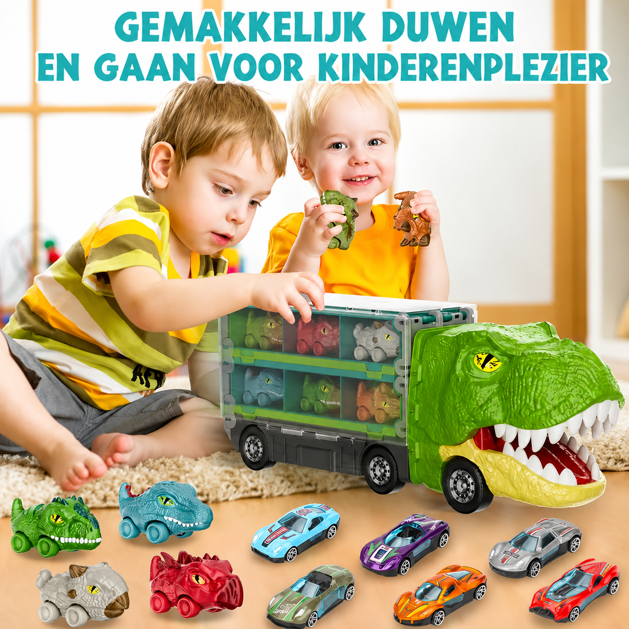 DinoTrack | Dinosaurus Transporttruck Voor Kinderen