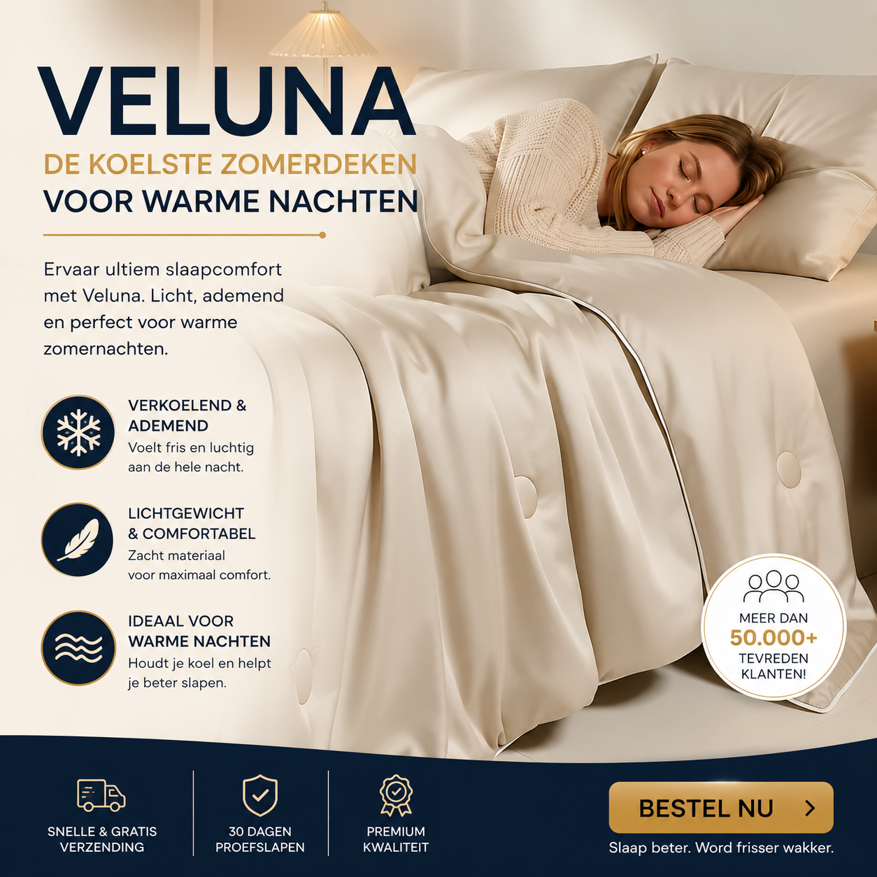 Veluna | De Koelste Zomerdeken Voor Warme Nachten
