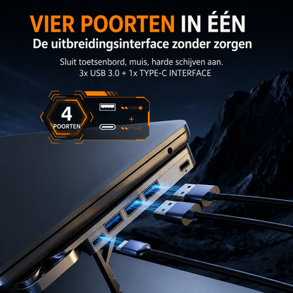 DockStand | Laptopstand En USB-Hub In Één