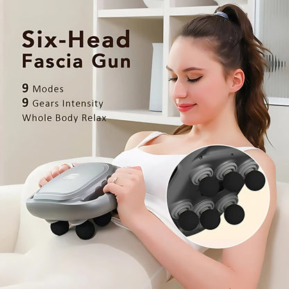 MassageGun | 6-in-1 Massageapparaat voor Ultieme Spierontspanning