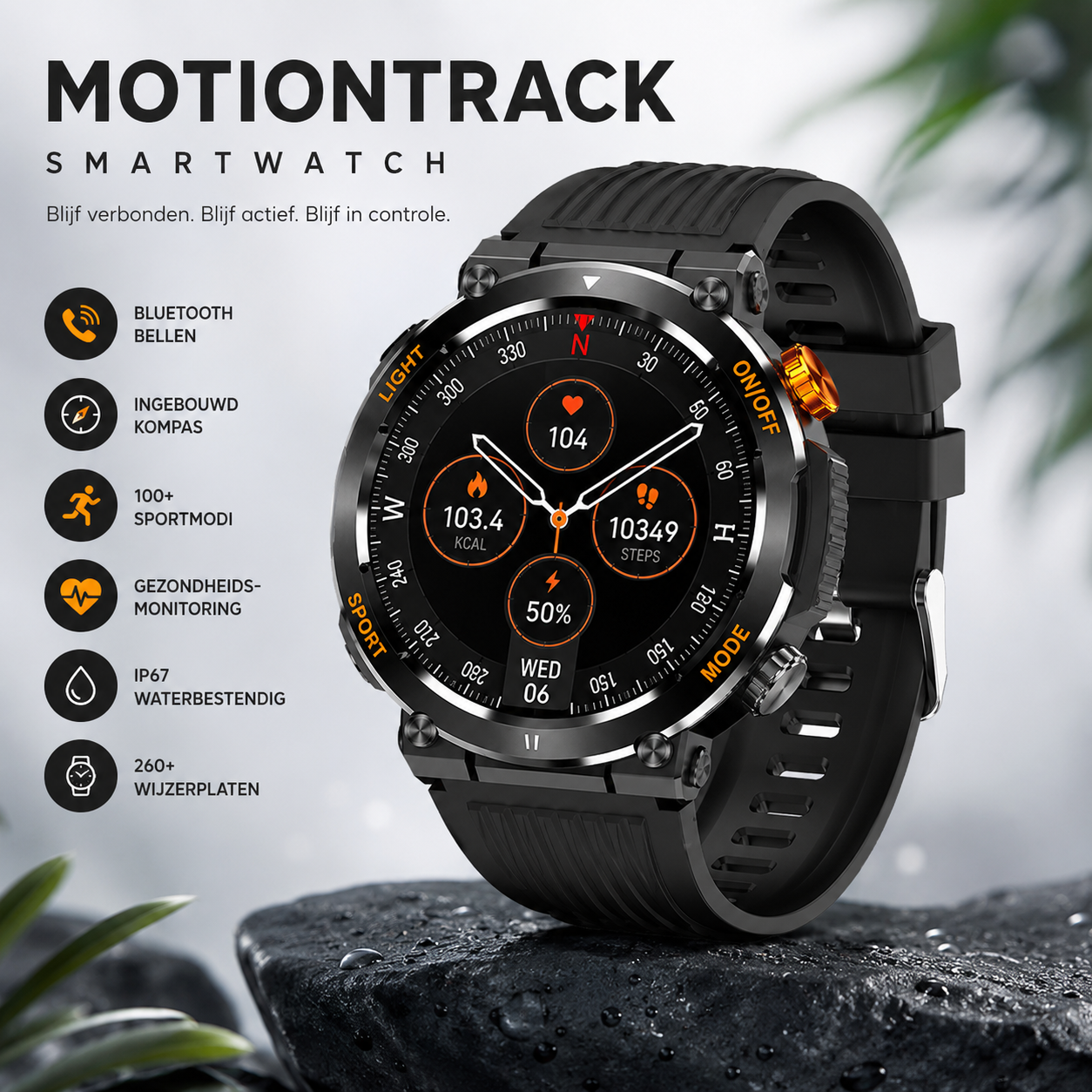 MotionTrack Smartwatch | Houd Grip Op Je Prestaties En Je Dag