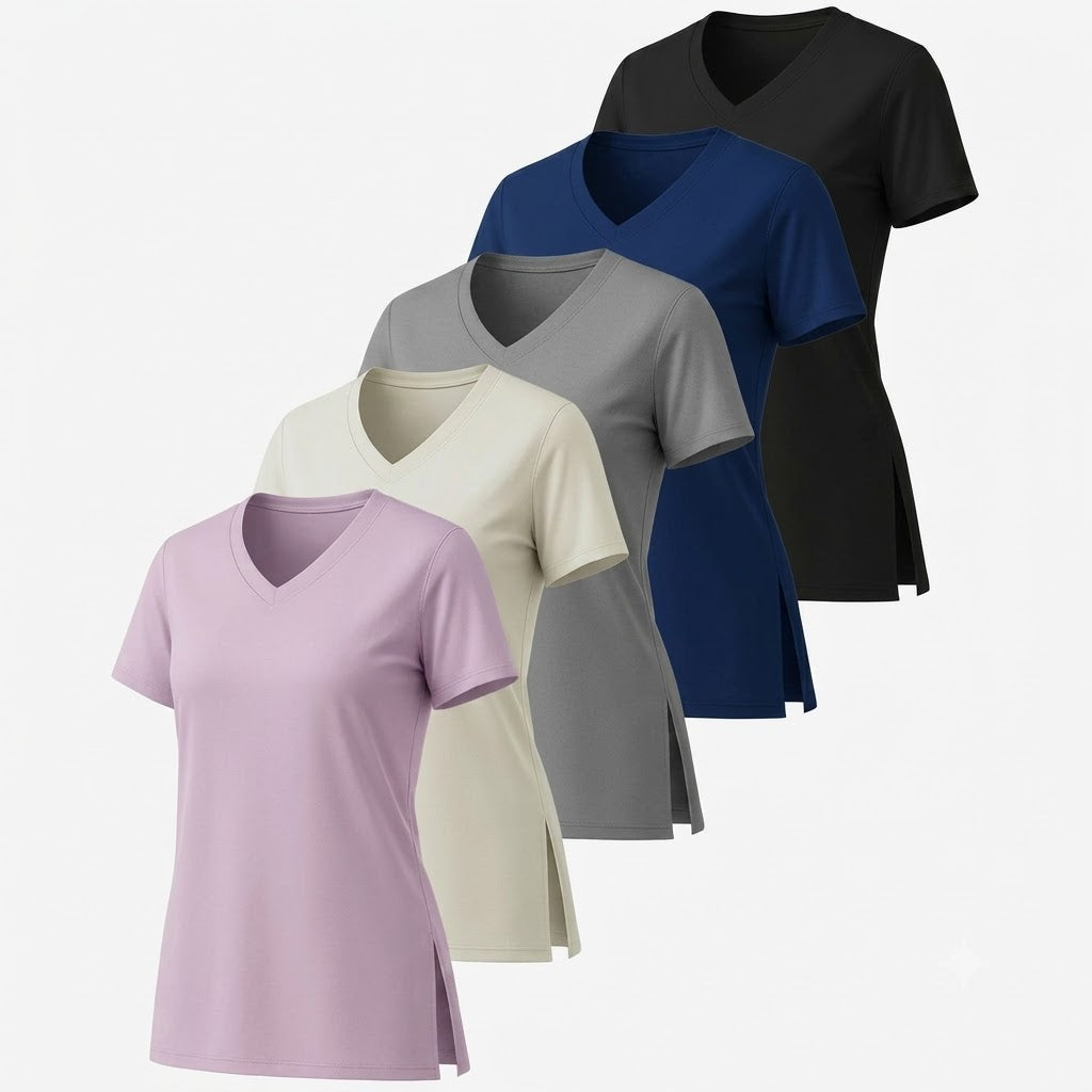 ActiveFit | 5-Pack Zachte V-Hals Sportshirts