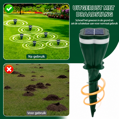 MoleGuard Solar | Bescherm je tuin tegen mollen en ongewenste dieren