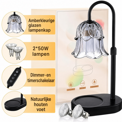 CandleGlow | Metalen Kaarsenwarmerlamp Met Timer