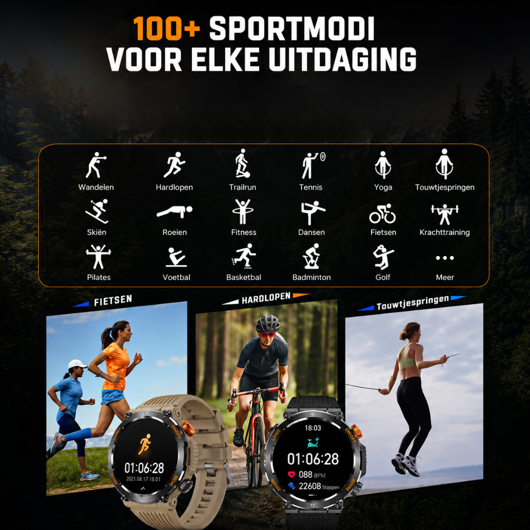 MotionTrack Smartwatch | Houd Grip Op Je Prestaties En Je Dag
