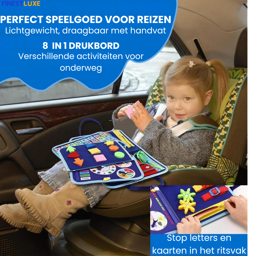 PlayLearn | Montessori Educatief Boek voor Kleintjes met Interactieve Activiteiten
