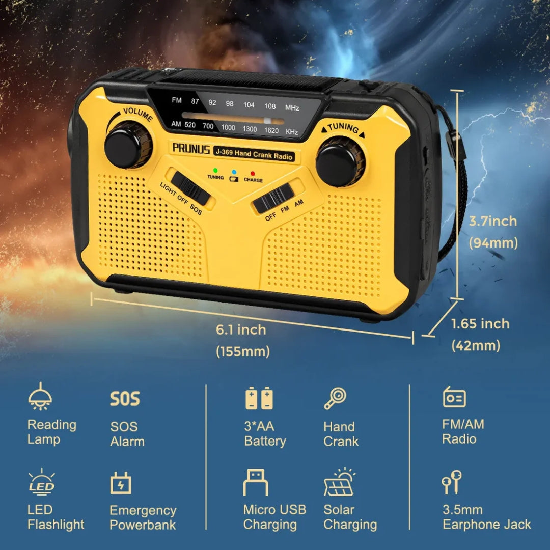 SafeWave | Betrouwbare Noodradio met Solar Energie en SOS Functie