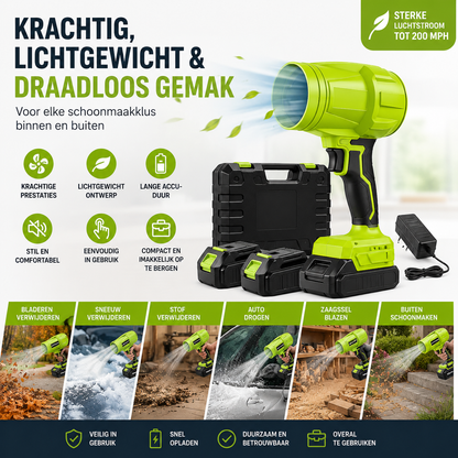 TurboCleaner | Lichtgewicht draadloze bladblazer