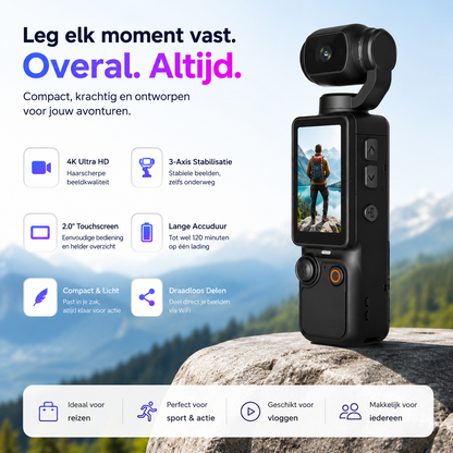 GlideCam | Slimme 4K Pocket Gimbal Camera