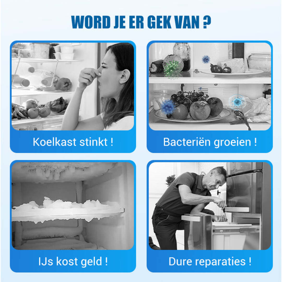 PureFridge | Slimme Reinigingstool voor Schone & Geurvrije Opslagruimtes