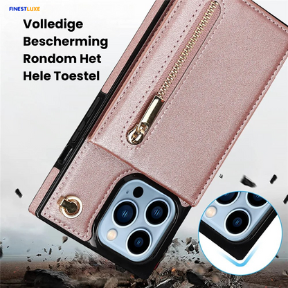UrbanLoop | Crossbody Beschermhoes met Ritsvak & Kaartsleuven voor Smartphone