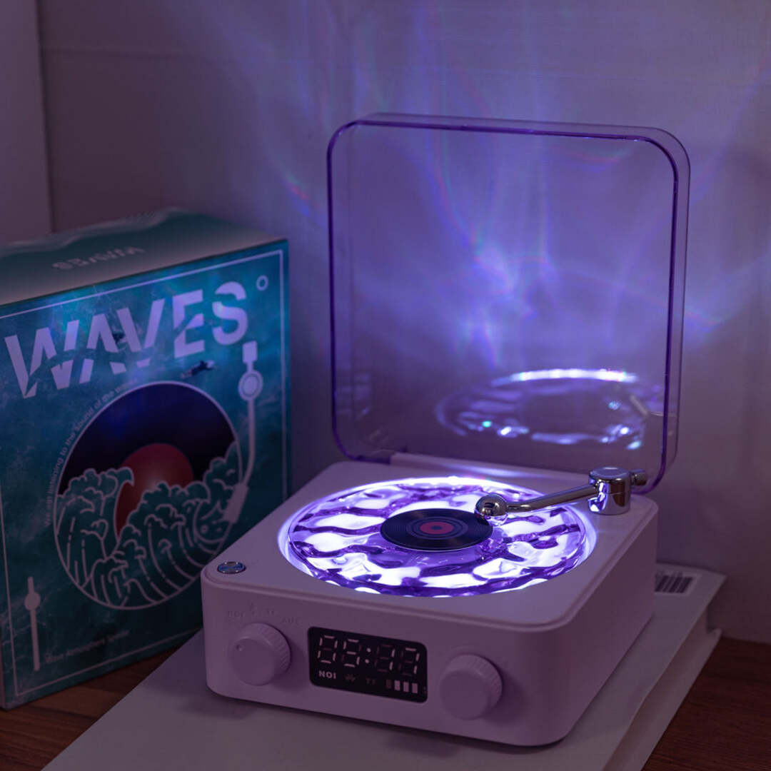 MelodyLight | Retro Vinyl Speaker en Lamp met Omgevingsverlichting