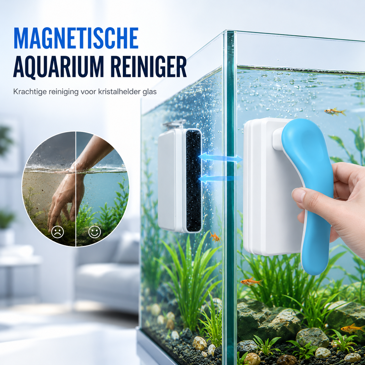 AquaMag Cleaner | Verwijdert Algen Zonder Natte Handen