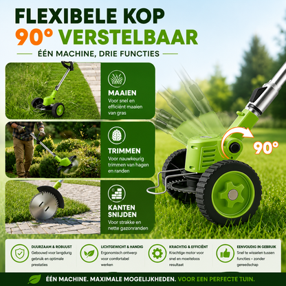 TrimFlex | Draadloze Grastrimmer met Verstelbare Steel