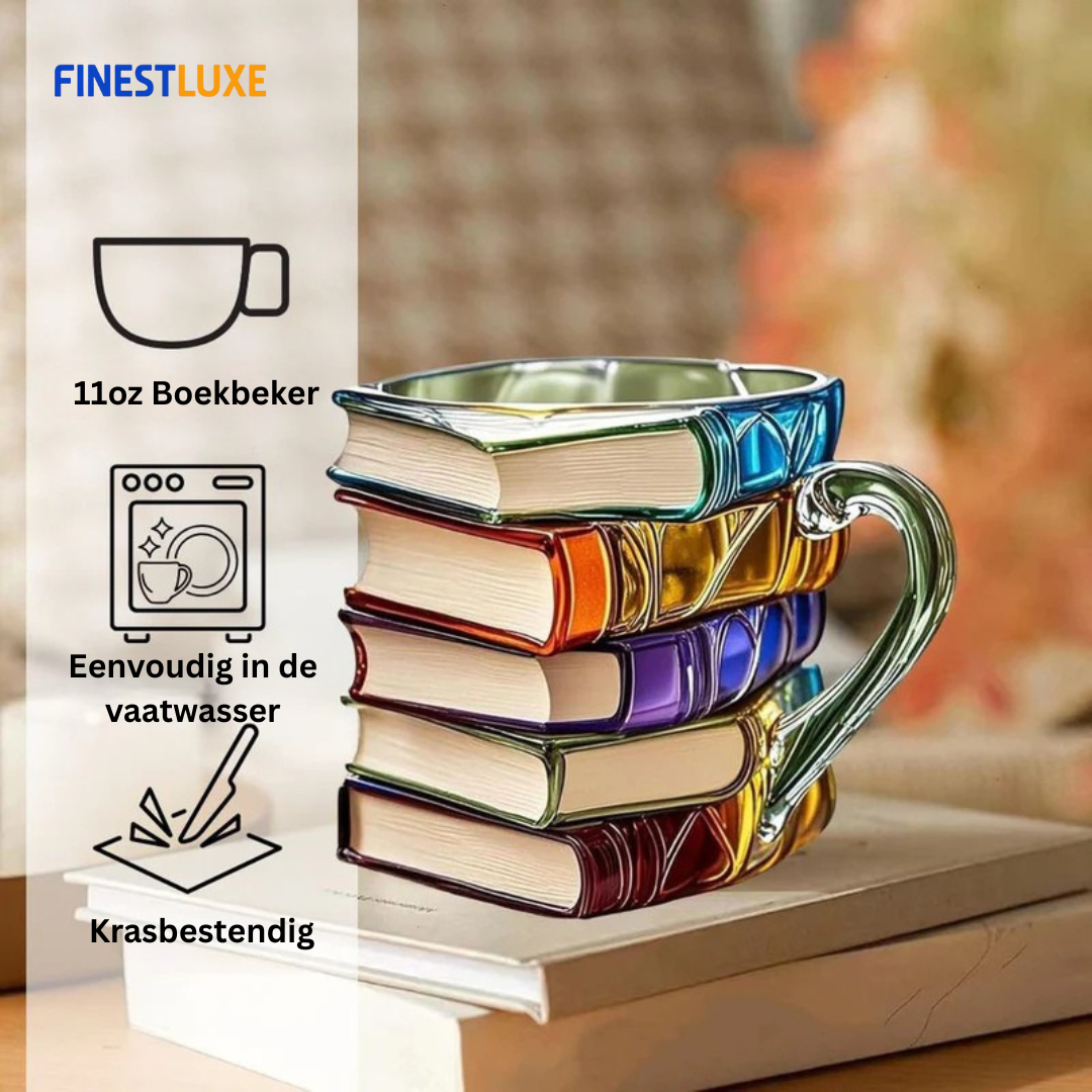 LibroMug | Handgemaakte 3D Mok voor Boekenliefhebbers