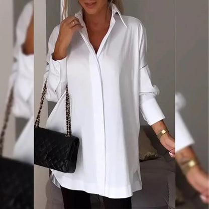 Oversized Lapel Button Shirt voor Dames