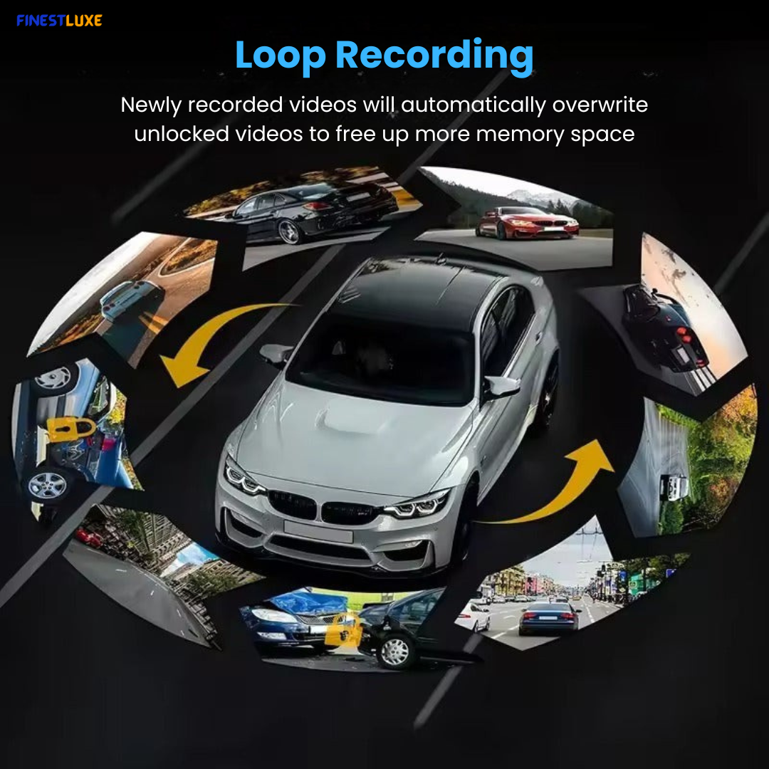 DriveGuard | 1080P Dashcam met Nachtzicht, Audio & Bewegingsdetectie