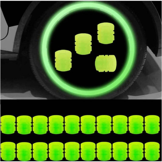 WheelGlow | Batterijloze Neon Ventieldopjes voor Nachtelijke Zichtbaarheid