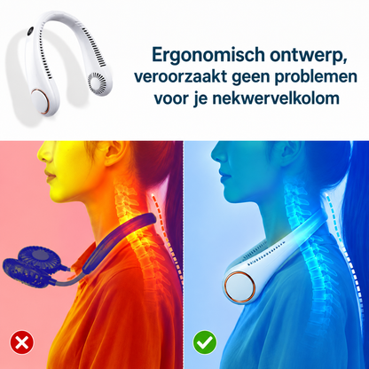 BreezeNeck | Draagbare Nekventilator voor Directe Verkoeling