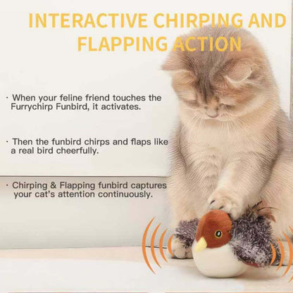 ChirpChase | Interactieve Vogel met Chirp en Flapperende Vleugels voor Katten