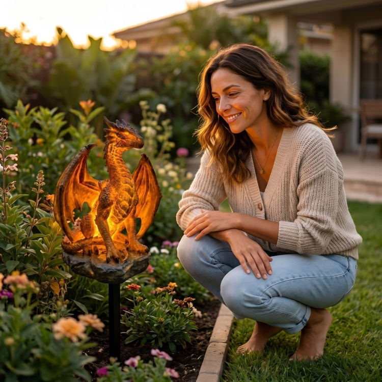 EmberDragon | Magische Solar Drakenlamp Voor Je Tuin