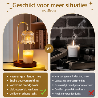 CandleGlow | Metalen Kaarsenwarmerlamp Met Timer