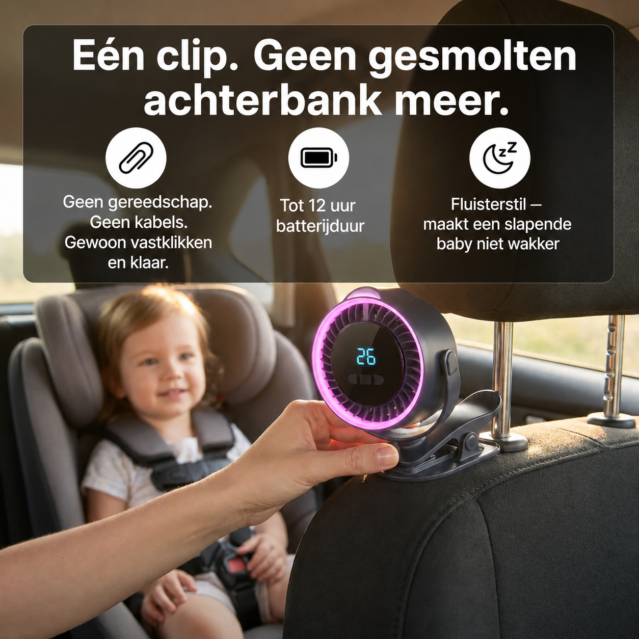 CoolClip | Veilige Babyventilator Voor Onderweg