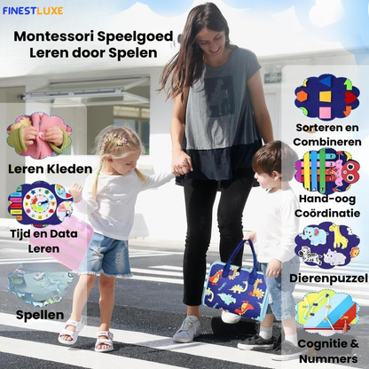 PlayLearn | Montessori Educatief Boek voor Kleintjes met Interactieve Activiteiten