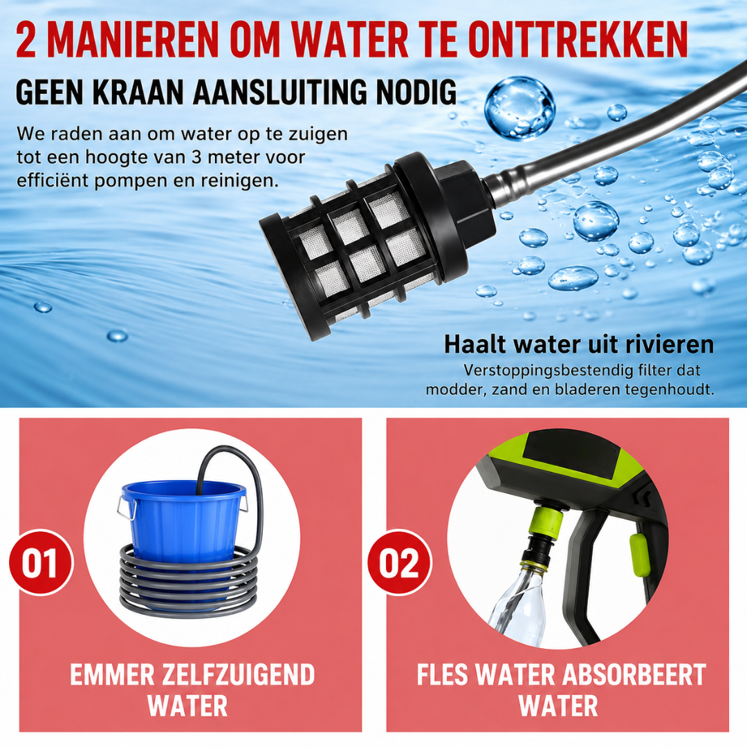 HydroJet Flex | Grondig Schoon, Waar Je Ook Bent