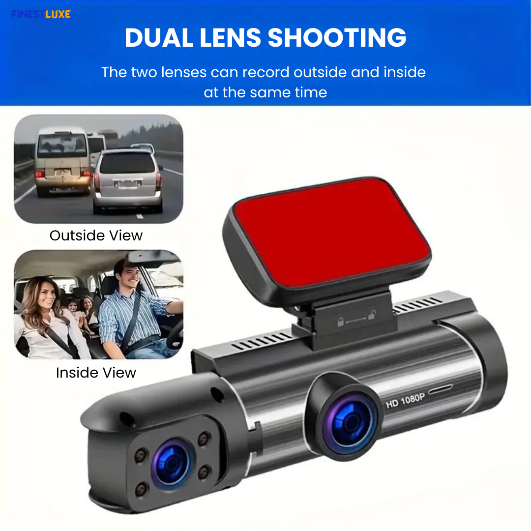 DriveGuard | 1080P Dashcam met Nachtzicht, Audio & Bewegingsdetectie