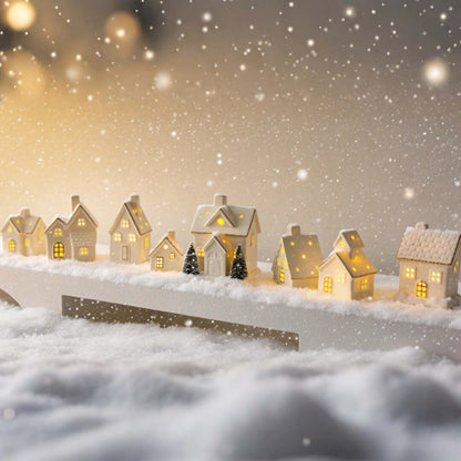 SnowLight | Handgemaakte Keramische Dorp met Verlichte Vensters