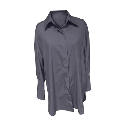 Oversized Lapel Button Shirt voor Dames