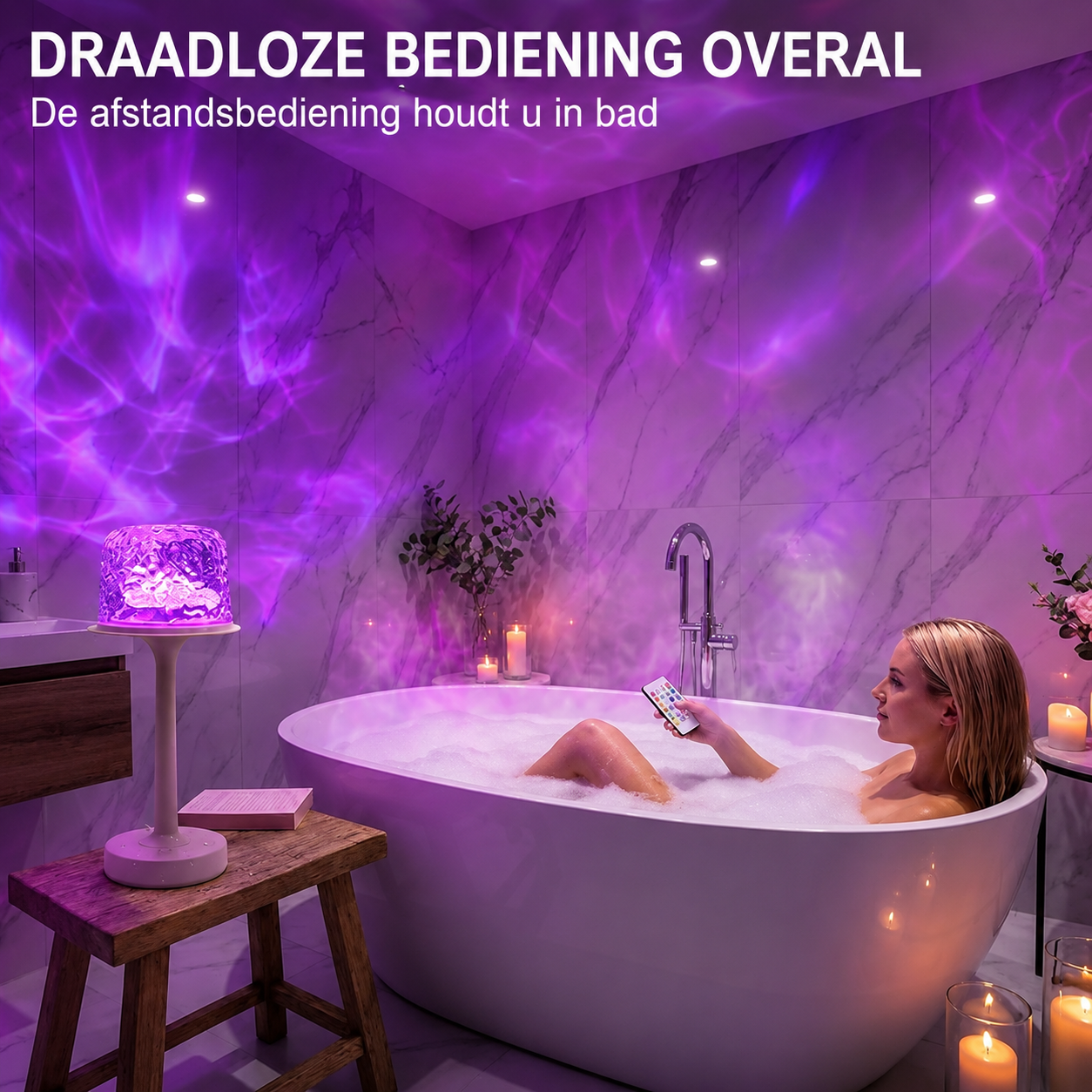 LunaShower | Sfeervolle Projectielamp Voor Douche & Bad