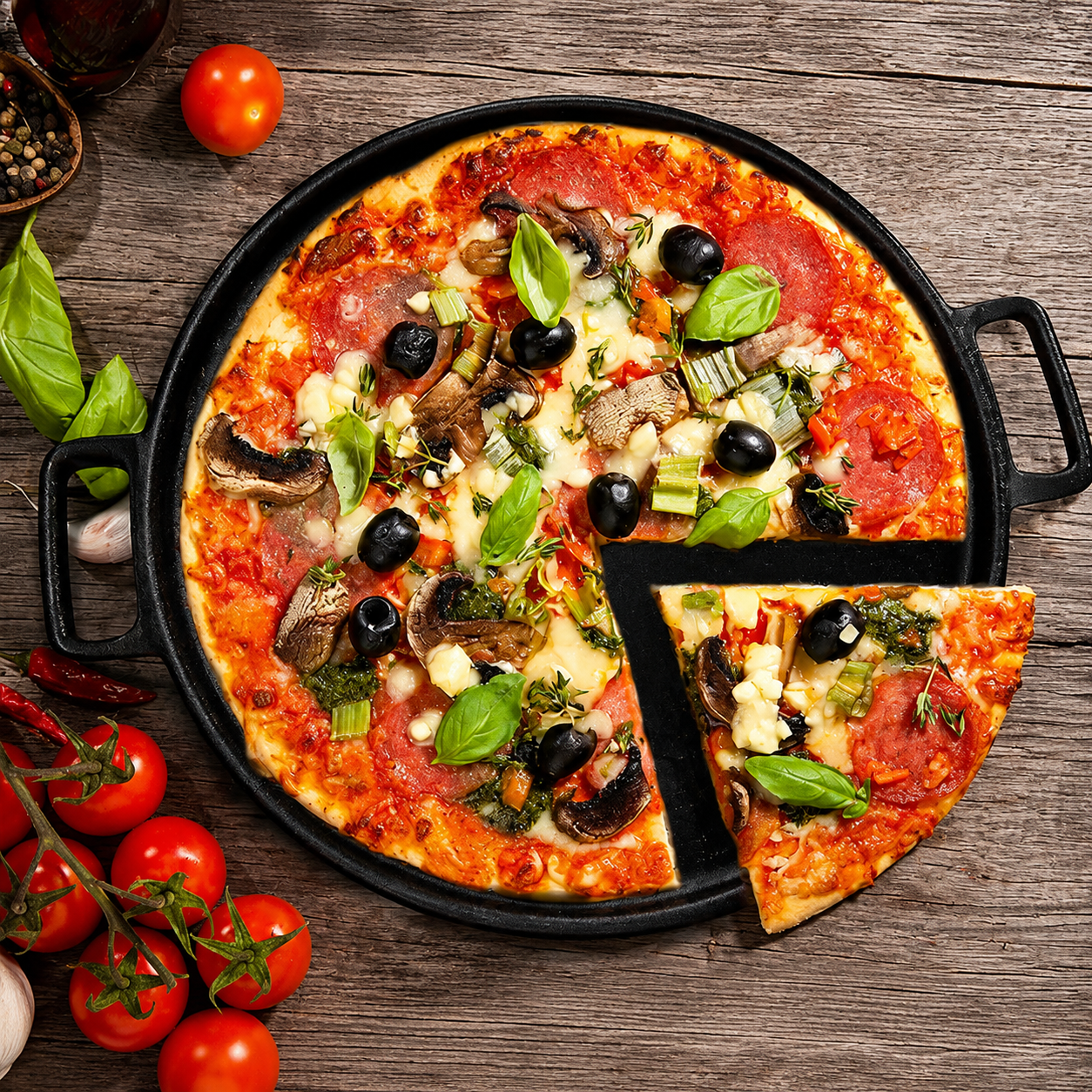CrispPan | 14 Inch Gietijzeren Pizzapan Voor Een Krokante Bodem