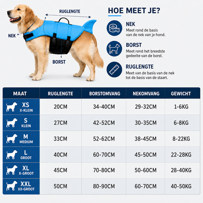 SharkPaw | Zwemvest Voor Honden Met Haaienvin