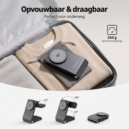 MagDock Elite | Drie Apparaten Opladen Met Eén Compact Station