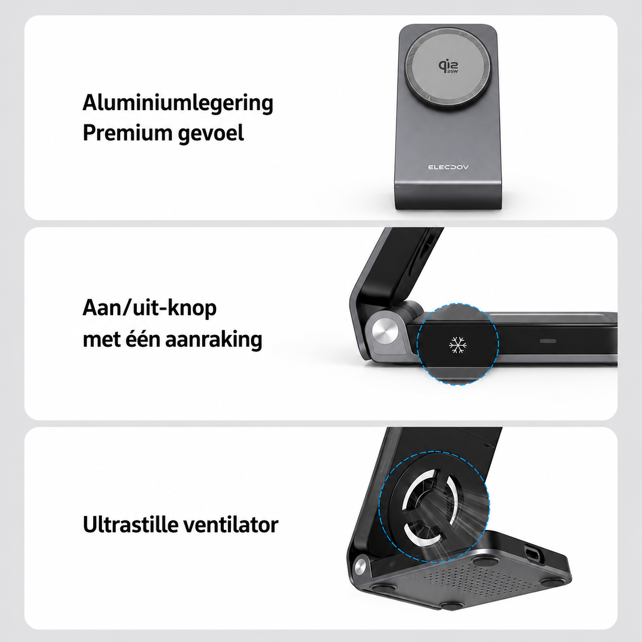 MagDock Elite | Drie Apparaten Opladen Met Eén Compact Station