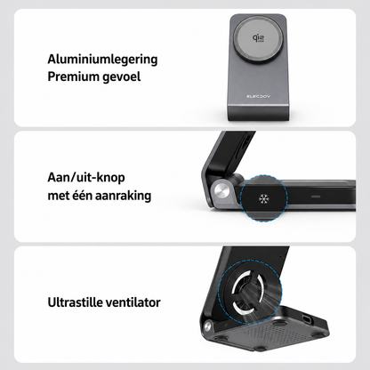 MagDock Elite | Drie Apparaten Opladen Met Eén Compact Station