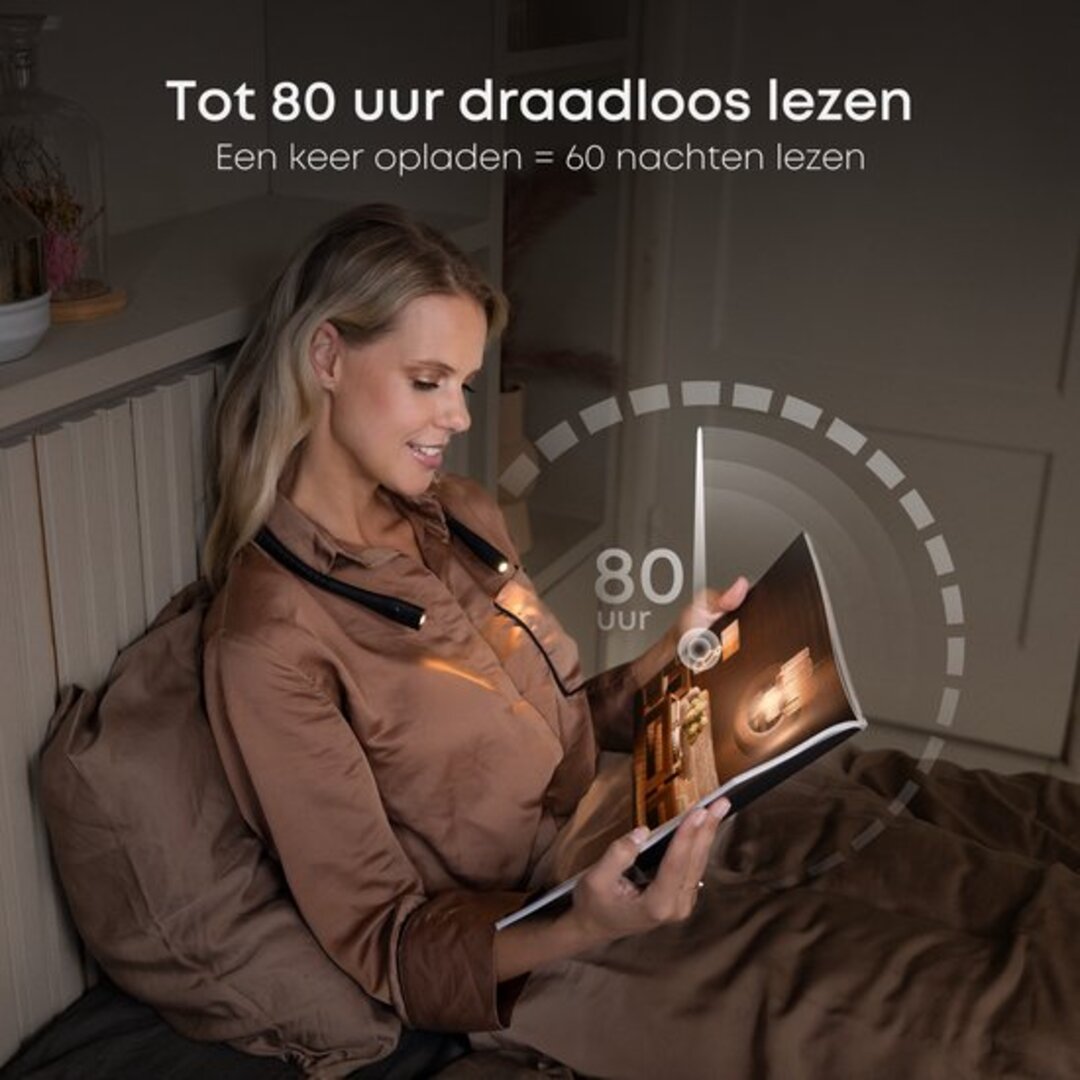 ReadEase | Draadloze Neklamp voor Comfortabel Lezen en Werken