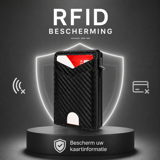 RFID Portemonnee met Pop-Up Kaartsysteem | Compact & Veilig